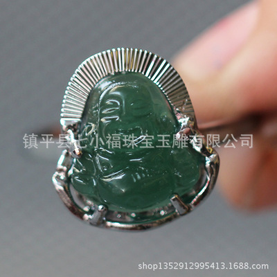 玻璃笑佛戒指AF-017 傳統(tǒng)寓意與現(xiàn)代工藝的巧妙結(jié)合